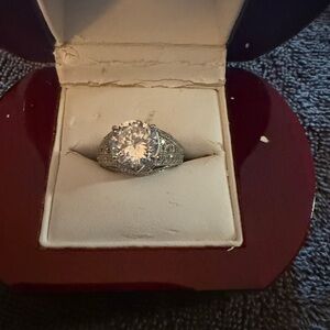 Costume jewelry- CZ stone on pave setting. Size 5-6